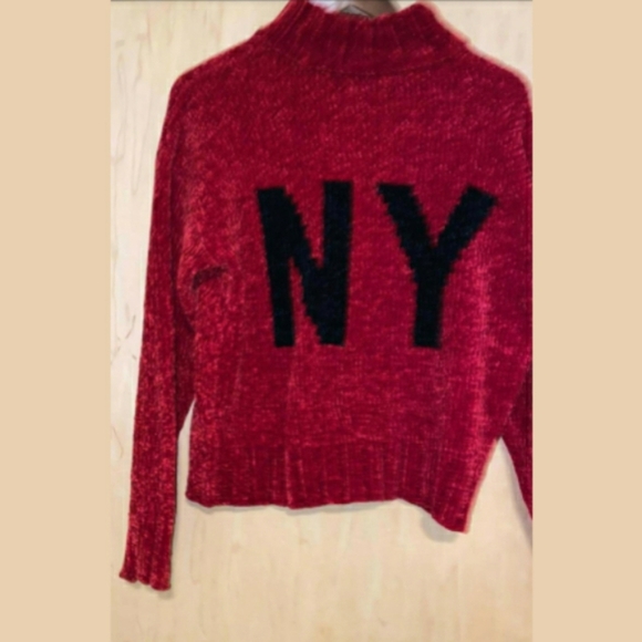 DKNY CHUNKY CHENILLE LOGO SWEATER - Picture 2 of 8